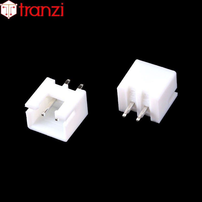 Giắc cắm header 2.54mm XH2.54 2P chân cắm thẳng trắng - túi 50 cái