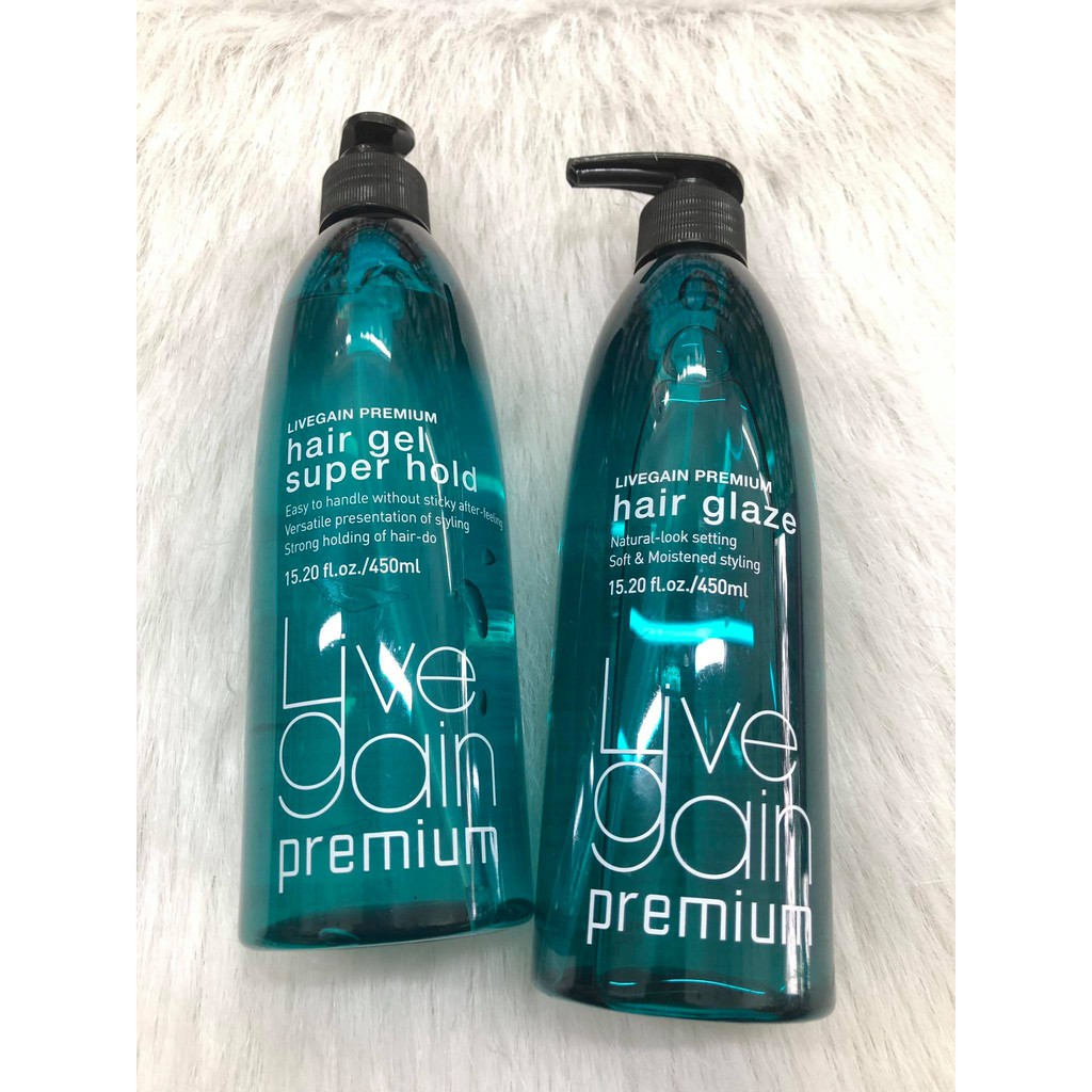 Gel tạo kiểu Livegain Hair Glaze, Super Hold 450ml