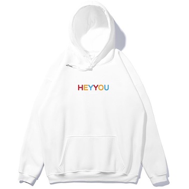 Áo Hoodie unisex form rộng trơn dài tay HEYYOU chất thun nỉ dày mềm mịn - BW