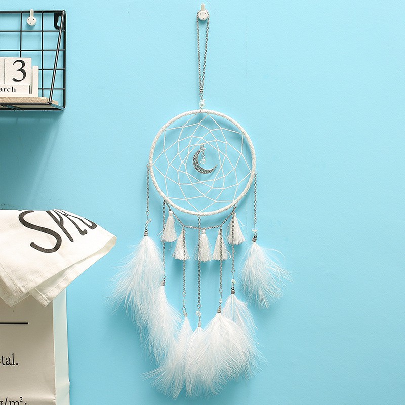 Dream Catcher Lông Vũ Mặt Trăng Trang Trí PA9847