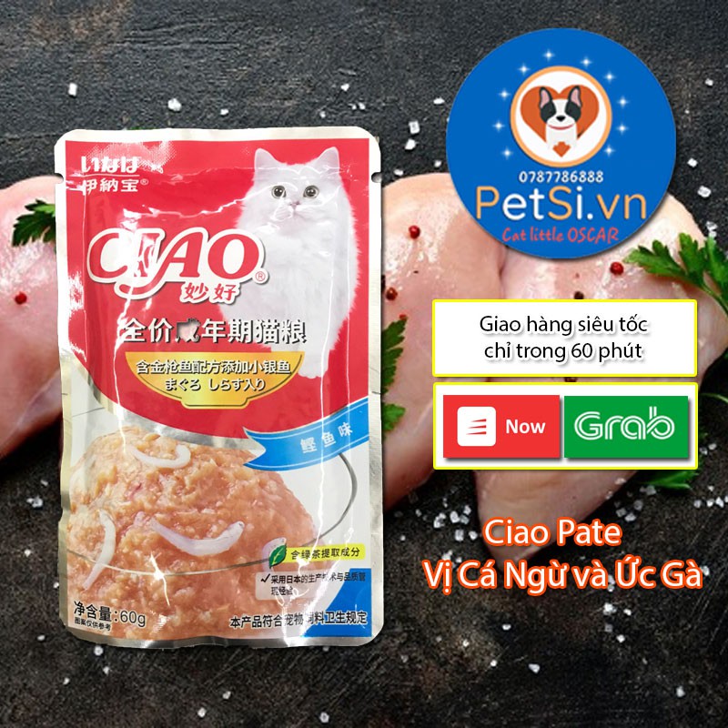 Pate CIAO Cho Mèo - CIAO 60G - Súp Thưởng Cho Mèo SX Trung Quốc