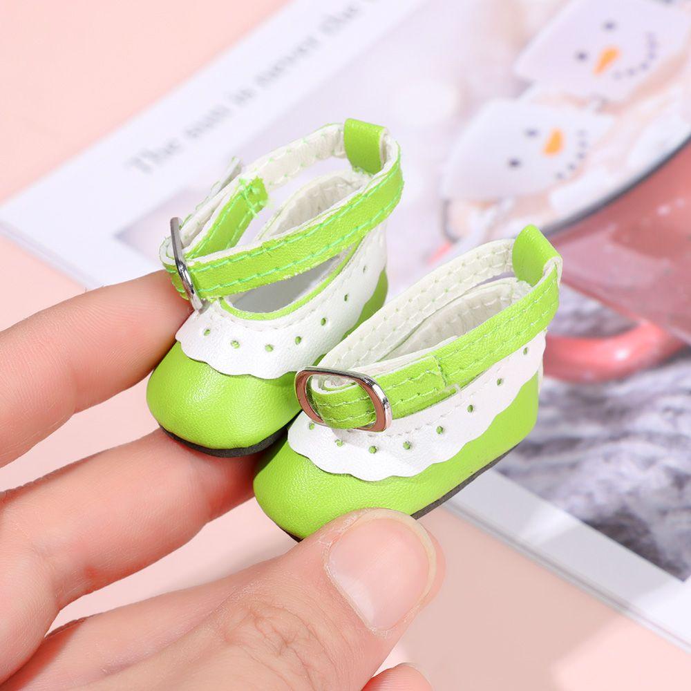 Bebetterm Giày Da Sáng Dài 5cm Handmade Thời Trang Cho Búp Bê Mặc Khi Chơi Nhà