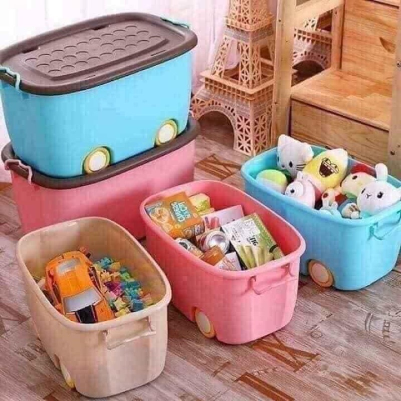 Thùng đựng đồ chơi có bánh xe di chuyển