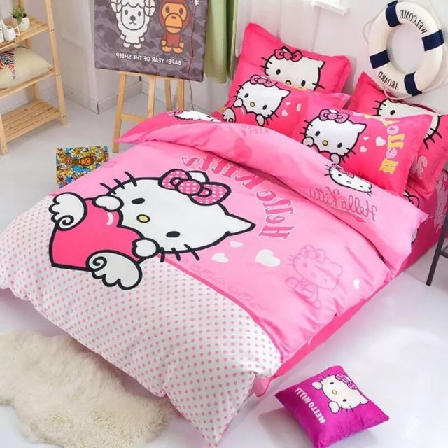Bộ chăn ga helo kitty