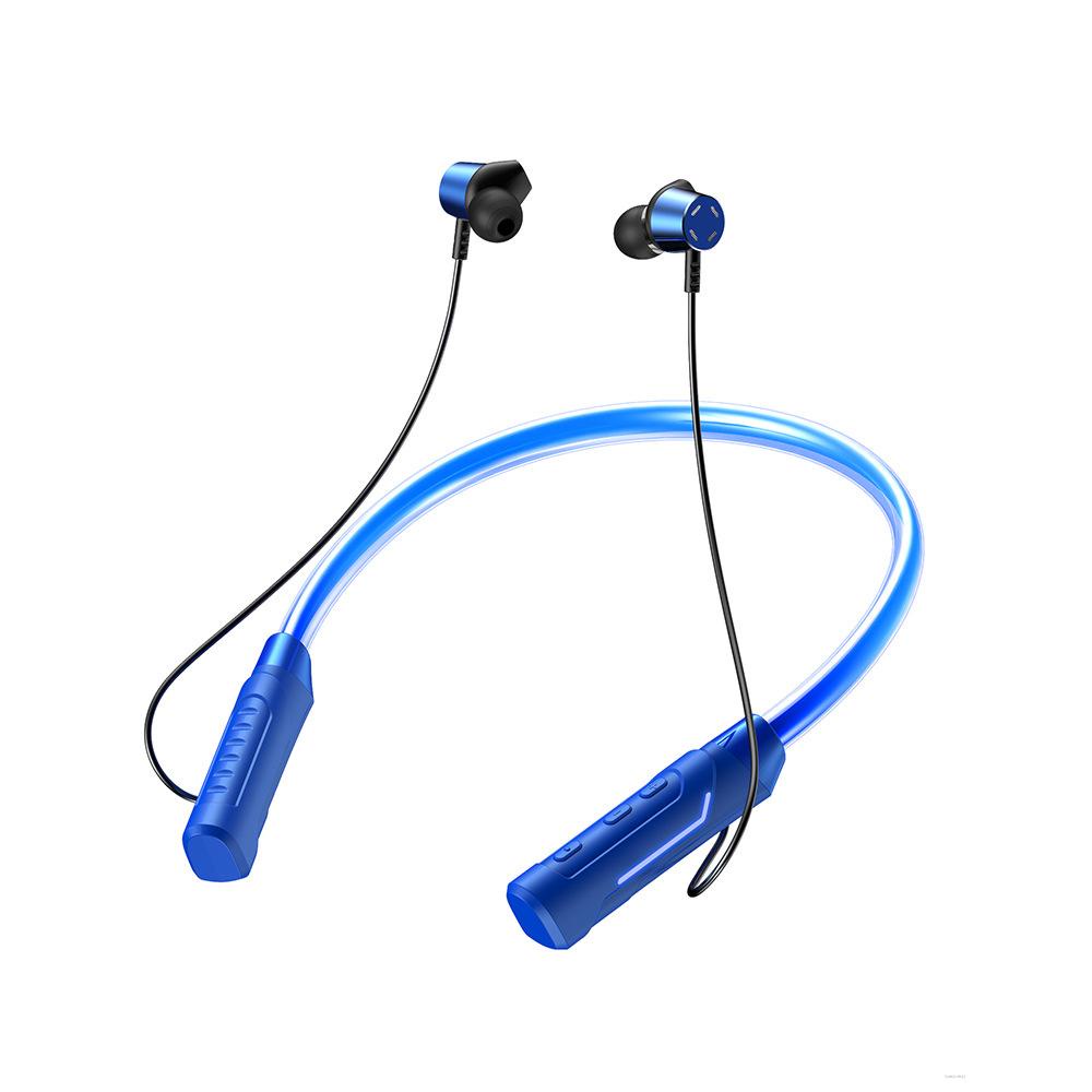 Tai nghe Bluetooth JG4 có dây đeo cổ phát sáng nhiều màu sắc hỗ trợ thẻ nhớ