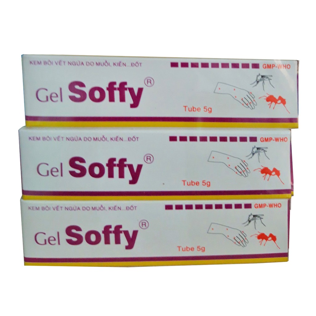 Combo 2 tuýp Gel bôi muỗi đốt và hăm tả - mẫn ngứa cho bé Soffy - Tuýp 5mg