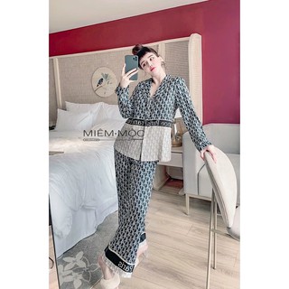 BỘ PIJAMA DÀI LỤA XƯỚC TÔ CHÂU SIÊU CẤP
