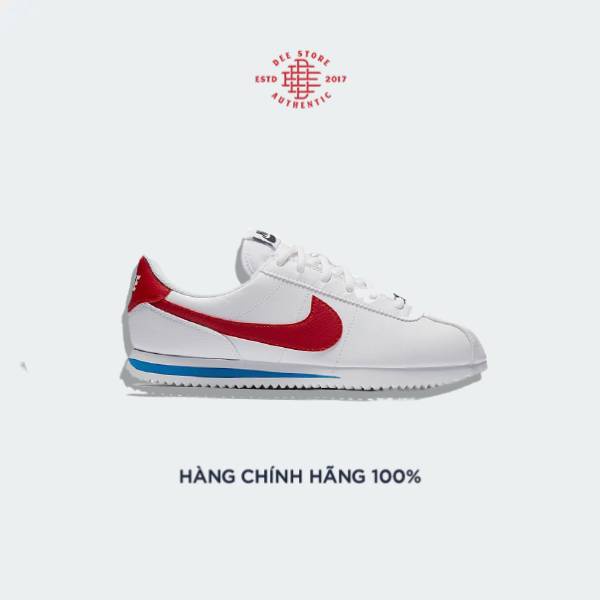 [CHÍNH HÃNG] Giày Sneaker Thể Thao Nam Nữ NIKE CORTEZ MÓC ĐỎ (Trắng/đỏ/xanh)