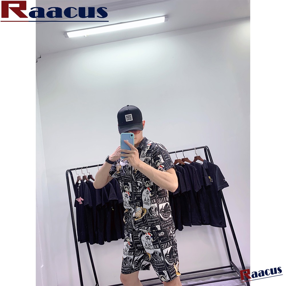 Bộ quần áo nam Luffy mũ rơm đảo Hải tặc form Unisex cực mát đậm chất anime thu hút khác phái nhãn hàng Raacus - DB024 | BigBuy360 - bigbuy360.vn