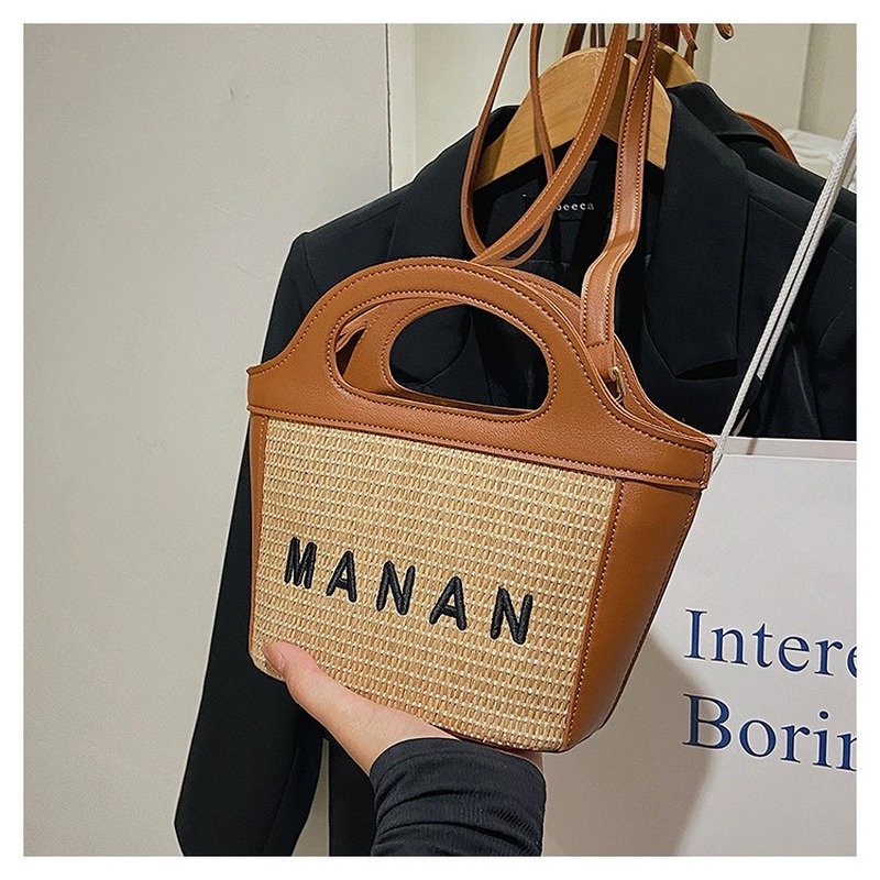 Túi Rơm Đeo Chéo mini Ghép Mảnh Mẫu 2022 Gylb1586