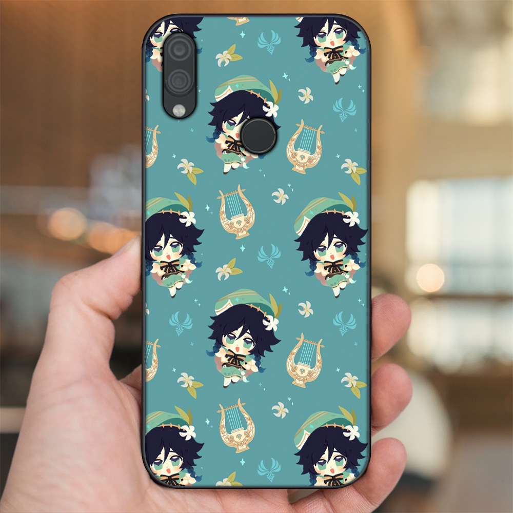 Ốp lưng Xiaomi Redmi Note 7, Note 7 Pro viền đen in hình Venti Genshin Impact