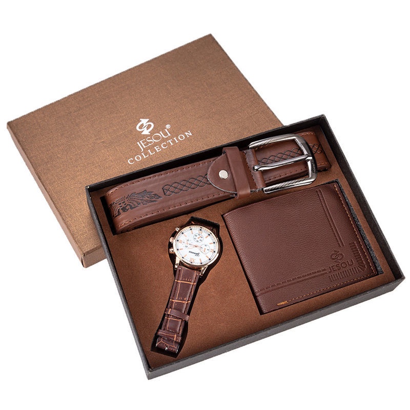 Men's Watch XSVO men's gift set exquisite packaging Watch wallet belt set creative combination set ImVn