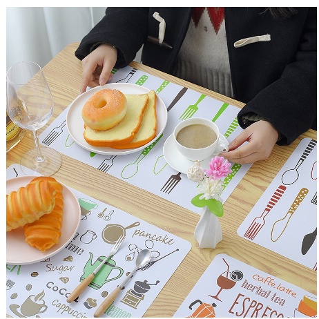 Tấm Lót Bàn Ăn Uốn Dẻo Bằng Nhựa Pvc Cao Cấp, Thảm Lót Decor Bàn Ăn - Chống Thấm - Chống Trượt - Cách Nhiệt 88316