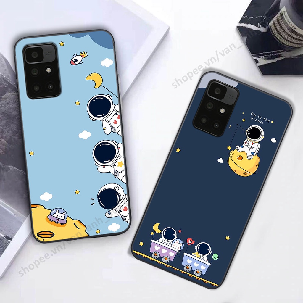 Ốp Xiaomi Redmi 10 hình bầu trời, phi hành gia đẹp, ốp lưng điện thoại xiaomi viền dẻo cao cấp