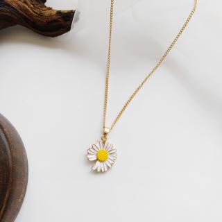 vòng cổ Mặt Hình Hoa Cúc Bằng Kim Loại Xinh Xắn Cho Nữ