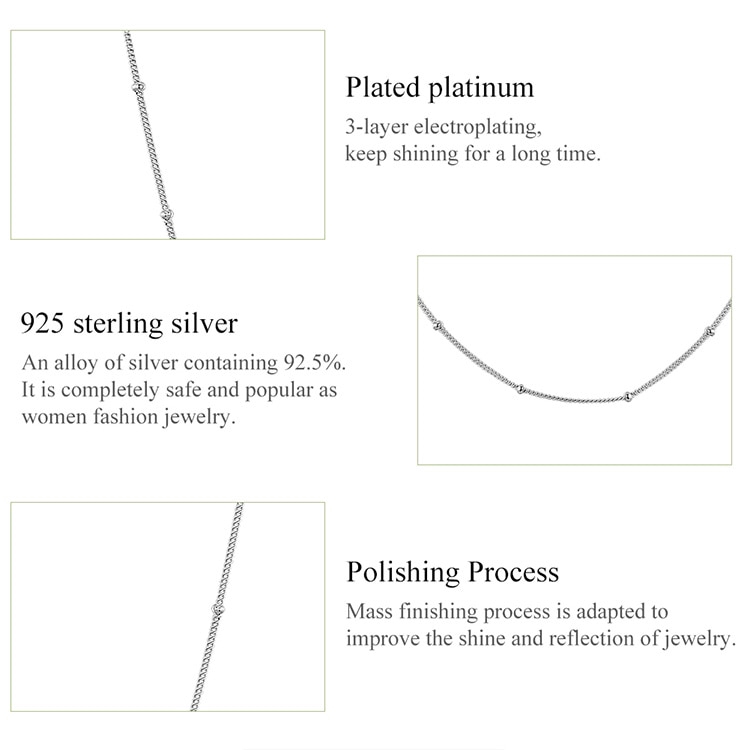 Dây chuyền Bamoer bạc 925 dài 45cm thời trang