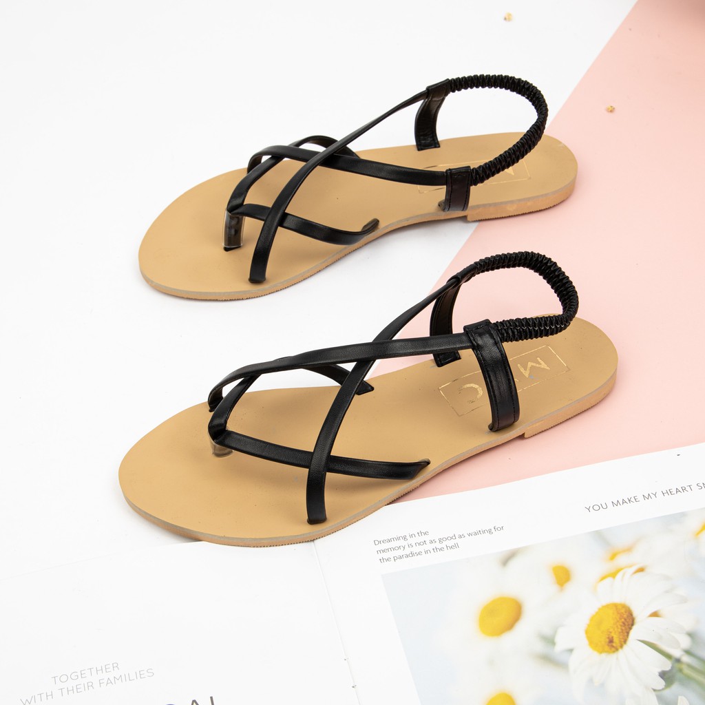 Giày Sandal Nữ quai kẹp dây mảnh cách điệu MWC NUSD- 2847