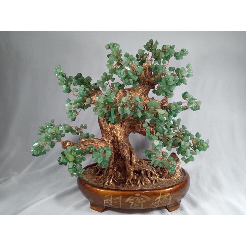 cây đá thạch anh xanh  dáng bonsai 40 cm