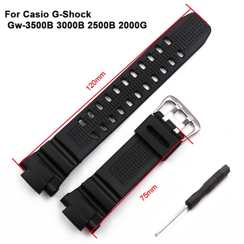 Dây Đeo Thay Thế Chống Mồ Hôi Cho Đồng Hồ Casio G-Shock GW-3500B 3000B 2500B 2000G