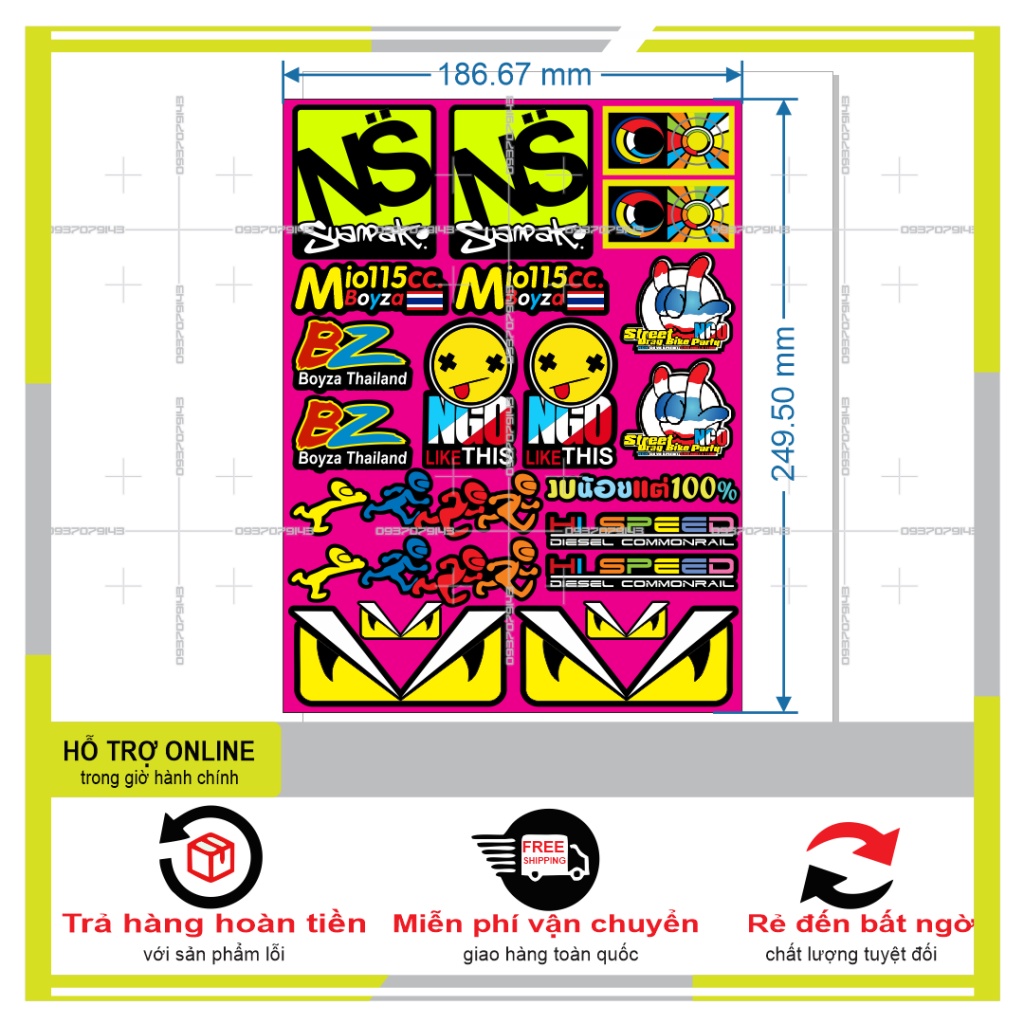 LOGO STICKER DÁN XE MÁY M72 - SHINDECAL2