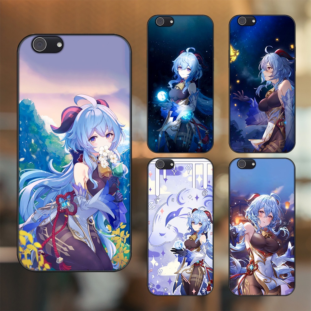 Ốp lưng Vivo Y53, Y69, Y71, Y81, Y83 viền đen in hình Ganyu Genshin Impact