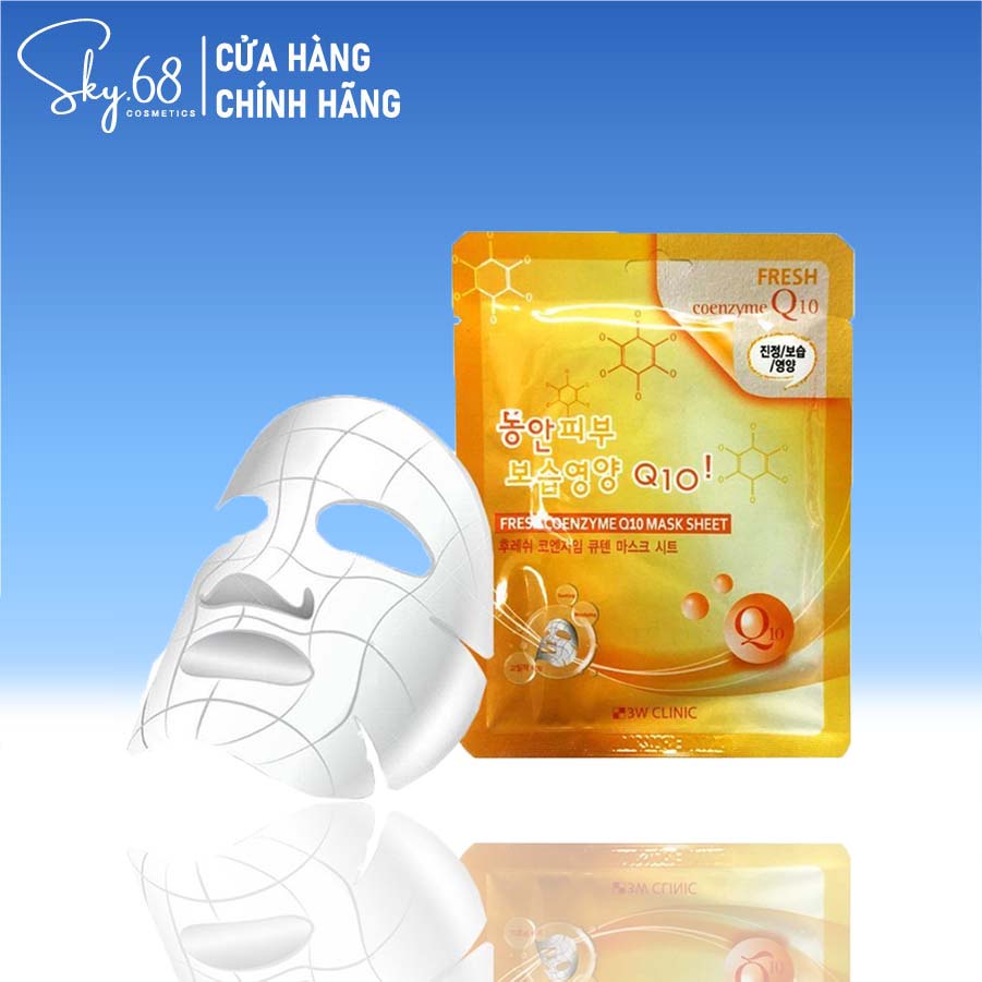 mặt nạ bổ sung Collagen 3W Clinic Fresh Coenzyme Q10 Mask Sheet 23ml/gói