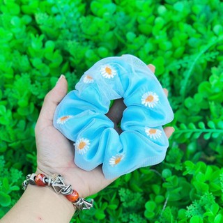 Cột tóc SCRUNCHIES cúc thêu 1-2 lớp