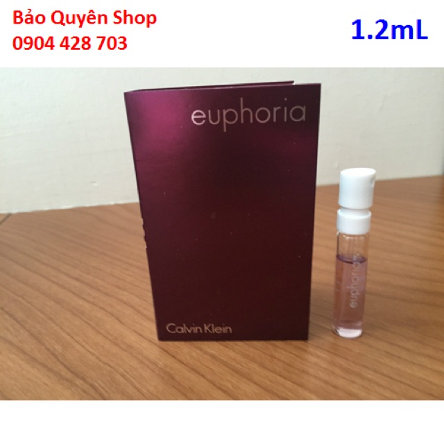 Nước hoa nữ ống xịt vial sample Calvin Klein - Euphoria - Eau de Parfum Spray Vaporisateur 1.2mL