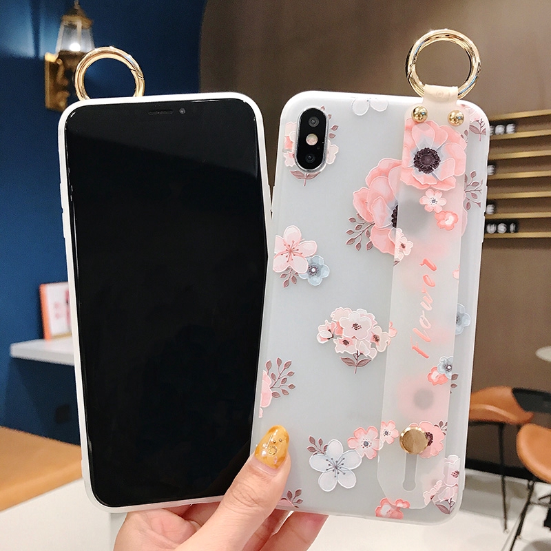 Ốp lưng TPU mềm in hoa kèm dây đeo dành cho Realme 6 C11 C3 C2 5 5i OPPO A31 A91 A5 A9 2020 K3 A1K F7 F9 F11 Pro A83 F1s F5 A7 A5s A3s A37 A57 A71 | BigBuy360 - bigbuy360.vn