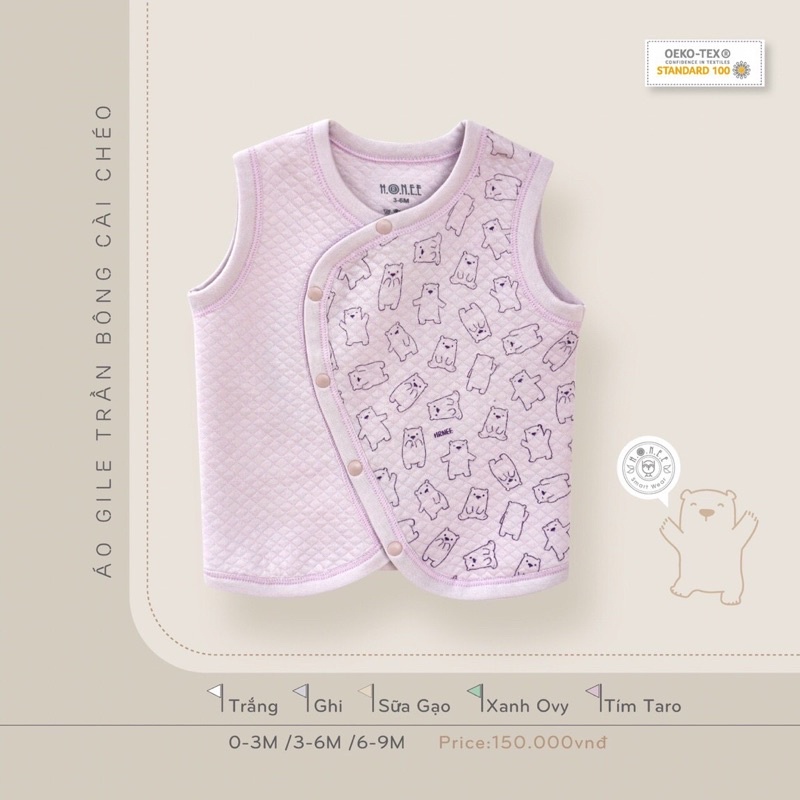 Áo ghile trần bông cho bé