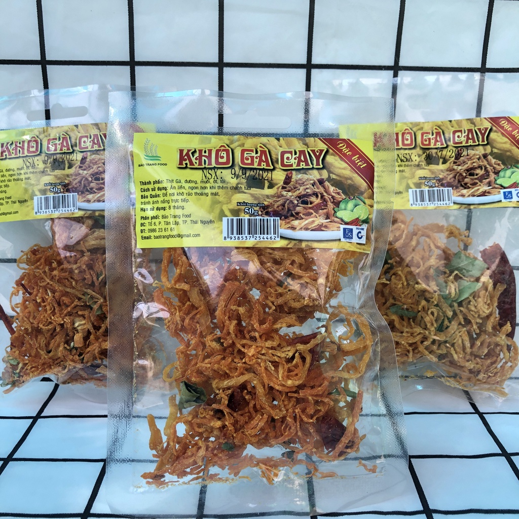 [Mã GROXUAN1 giảm 8% đơn 150K] Khô Gà Cay Lá Chanh Sé Sợi Hàng Ngon Loại Gói 50g Đồ Ăn Vặt IMIN FOOD | BigBuy360 - bigbuy360.vn