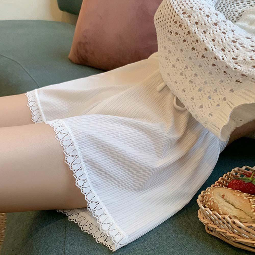 Quần Short An Toàn Không Đường May Dáng Rộng 26Ede Bằng Lụa Lạnh Chống Ánh Sáng Cho Nữ
