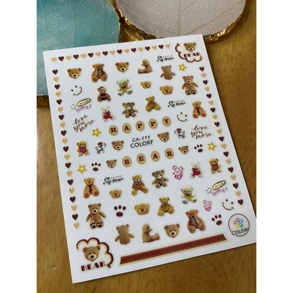 Sticker dán móng chủ đề động vật