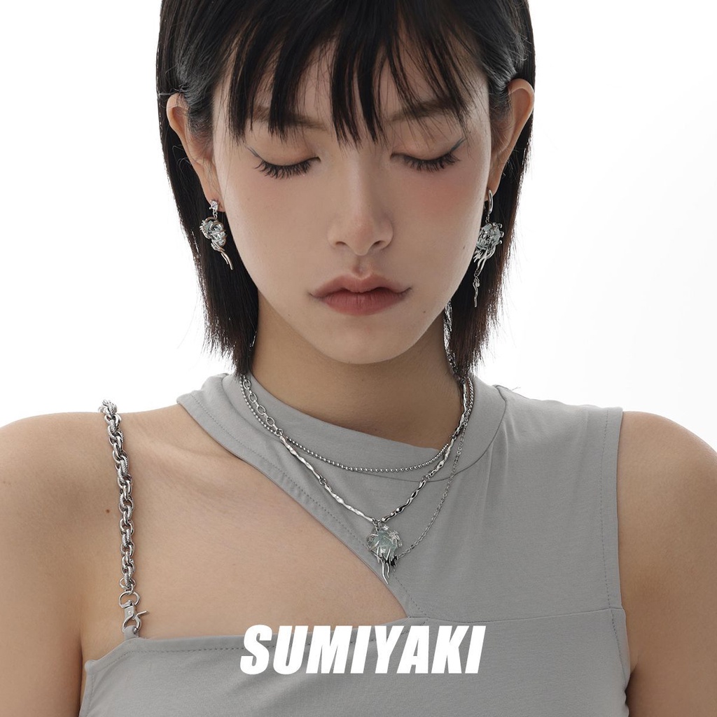 Tuyệt với Sweet! Khuyên Tai Chính Hãng Ice Source Hunting Glacier Niche Thiết Kế Đường Phố