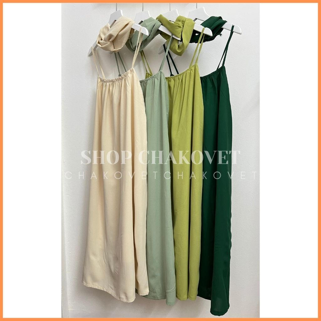 Đầm maxi đi biển kèm turban V8308 Váy 2 dây chun ngực bánh bèo dài quá gối 2 lớp dày dặn đi chơi sang chảnh - CHAKOVET | BigBuy360 - bigbuy360.vn