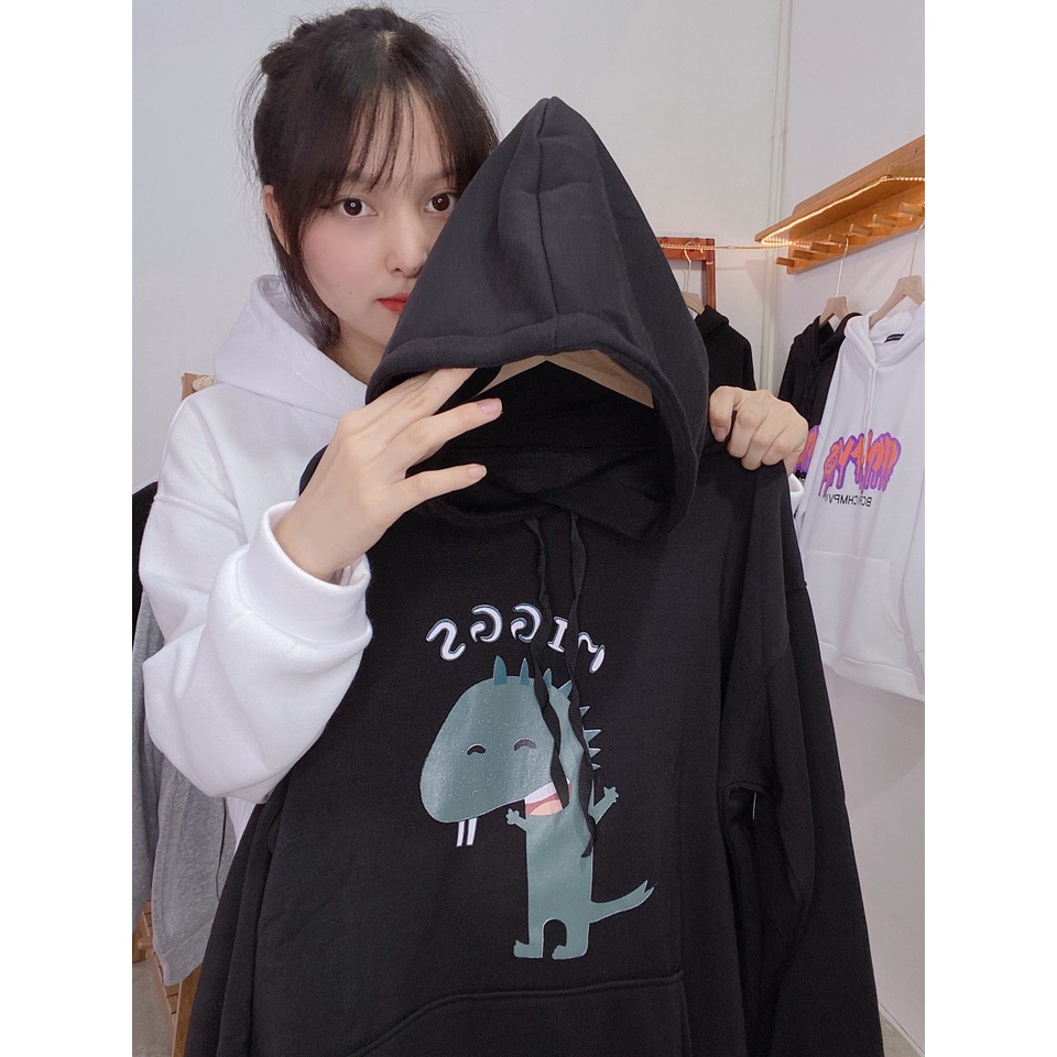 Áo Nỉ Bông Thời Trang UNISEX Hoạ Tiết Khủng Long 2 Răng Ngộ Nghĩnh 🦕 / HOODIE FREESIZE 💜 MiQa 💜 #17 | BigBuy360 - bigbuy360.vn