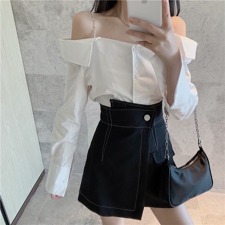 [Quà Tặng Là Dây Buộc Tóc Shop Tri Ân Nha]Quần giả váy nữ cạp cao có cúc viền nổi chỉ, Quần short nữ giả chân váy chữ A. | BigBuy360 - bigbuy360.vn