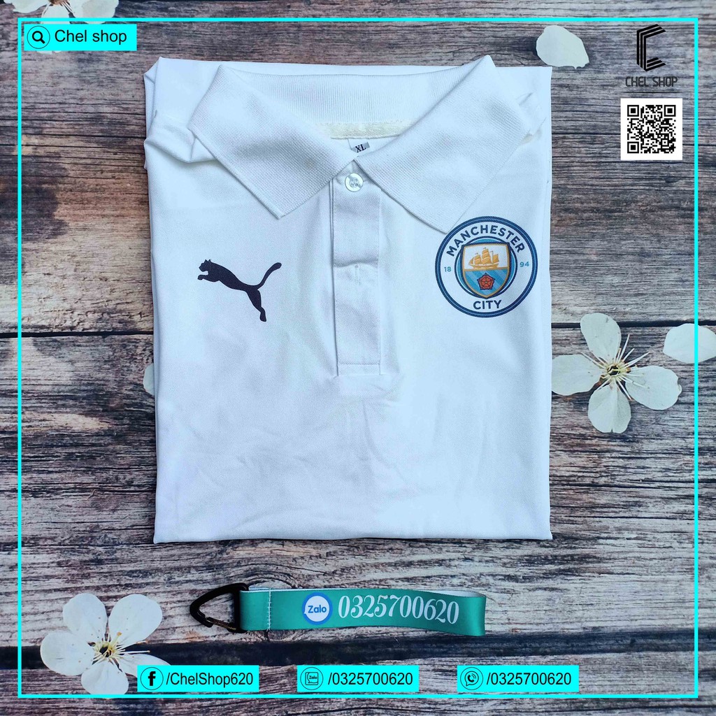 Áo polo cao cấp Man City mùa 2021/22 [ĐEN - TRẮNG - XANH] | BigBuy360 - bigbuy360.vn