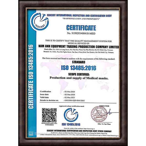 Hộp 10 cái khẩu trang y tế N95 , KN95 , VN95 chính hãng Famapro Nam Anh cao cấp