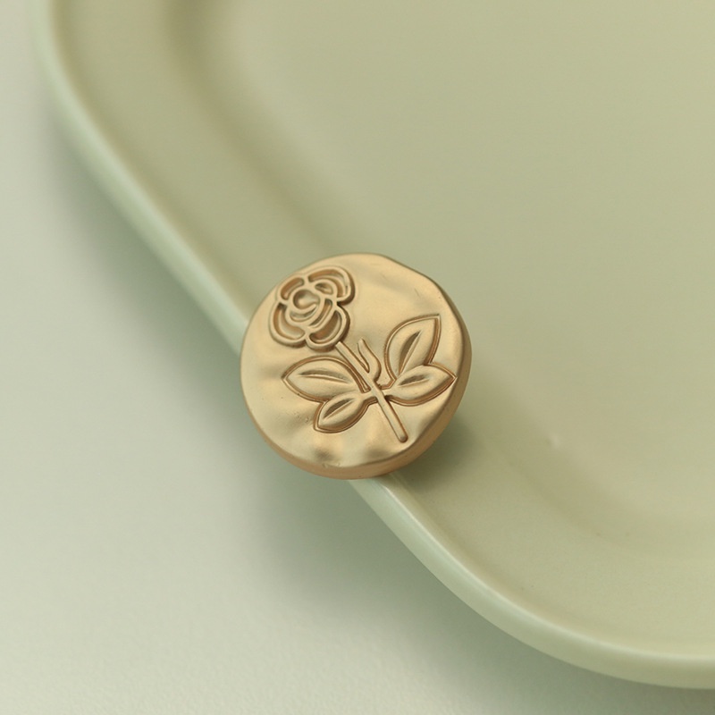 Bộ 10 Nút Áo Khoác Da Bằng Kim Loại Mạ Vàng 18 / 23mm Họa Tiết Hoa Nổi Vintage