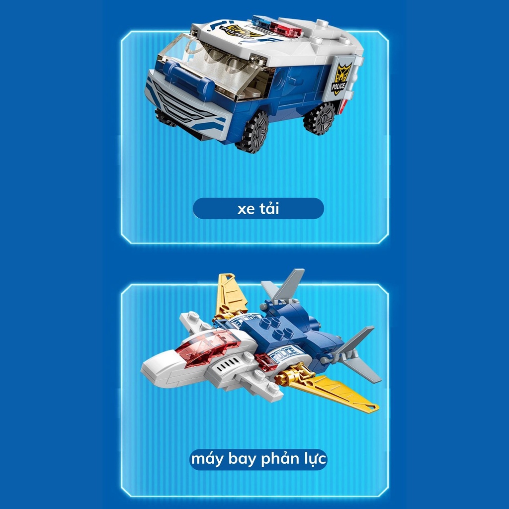 Đồ chơi láp ráp robot transformer biến hình 6 trong 1 giá rẻ, đồ chơi lắp ghép thông minh cho bé BOBIKIDS LG05