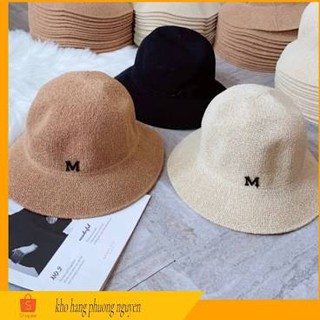 Mũ Cói / nón cói Chữ M Nữ Phong Cách Hàn Quốc Cho Các Ban Nữ