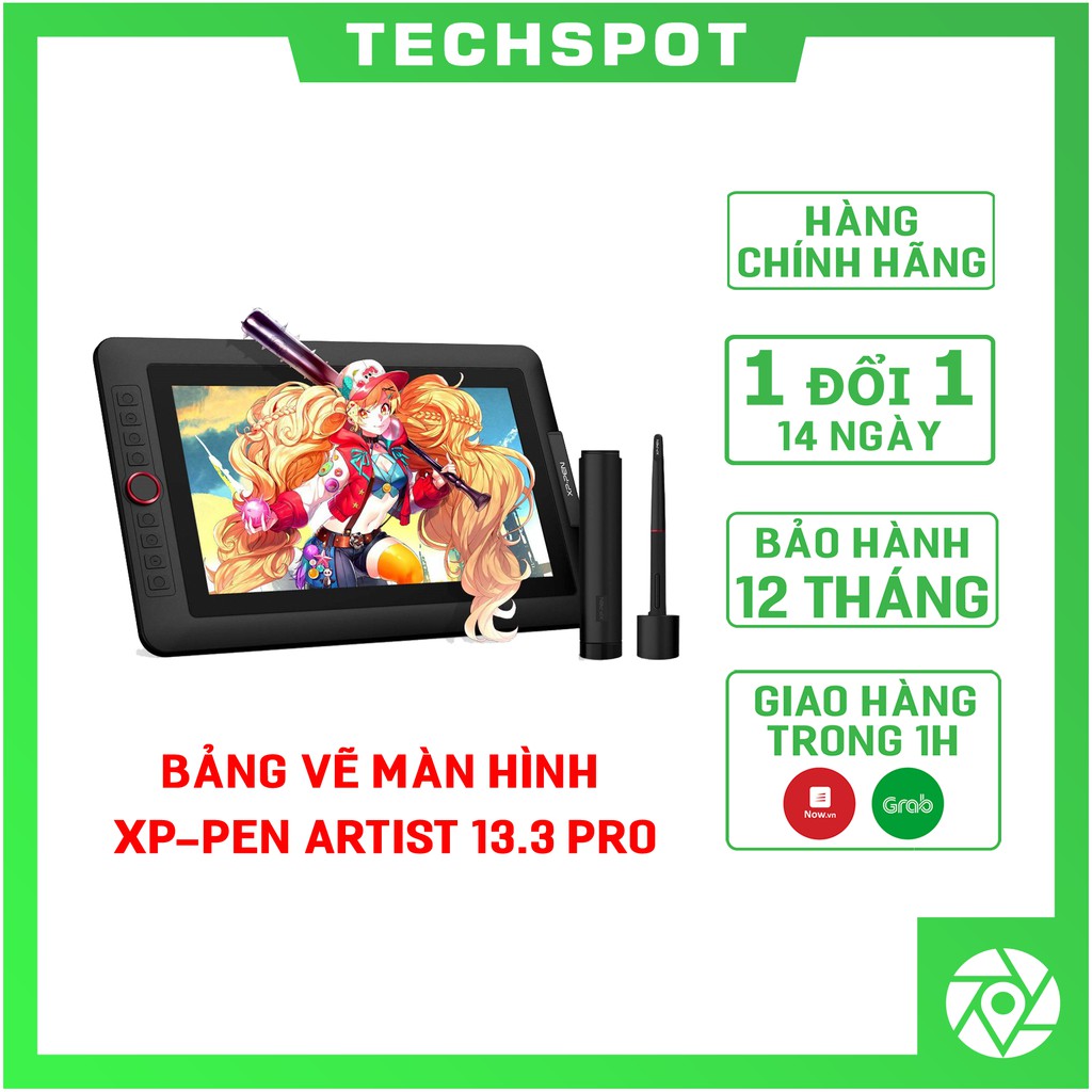 Bảng Vẽ Màn Hình XP-Pen Artist 13.3 Pro fullHD 91%AdobeRGB Lực Nhấn 8192 Kèm Đế Nghiêng