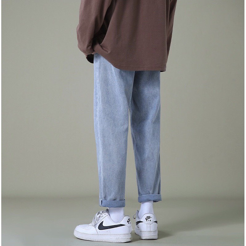Quần Jeans, baggy jean đen nam ống suông, rộng, hottrend 2021