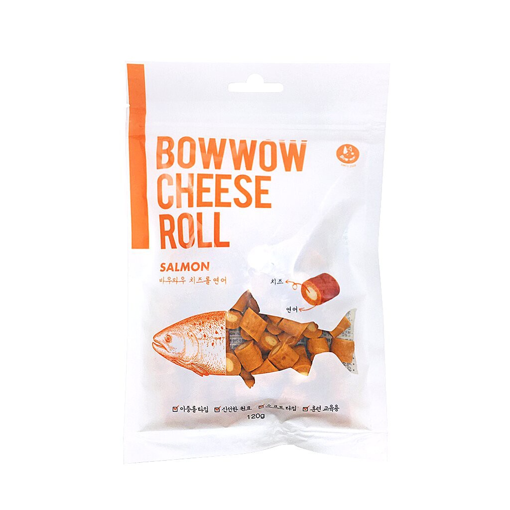 Snack Phô Mai Cuộn Bowwow Cheese Roll cho chó 120g