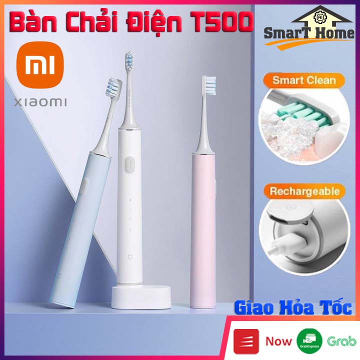 Bàn Chải Đánh Răng Điện Xiaomi T500 , Bàn chải điện Mijia Sonic T500 giảm tiếng ồn làm sạch sâu trong răng bảo vệ nướu