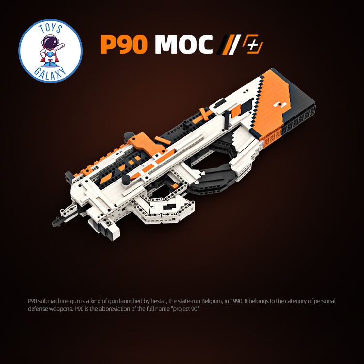 Đồ Chơi Lắp Ráp Mô Hình PUBG Mô Hình P90 Asiimov Bắn Thun Nịt MOC Kevin183 / CSGO Free Fire Lửa Chùa CoD Titanfall