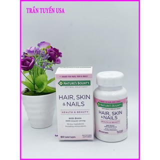 Combo 60 viên HAIR SKIN NAIL NATURE BOUNTY hộp bỏ túi của Mỹ