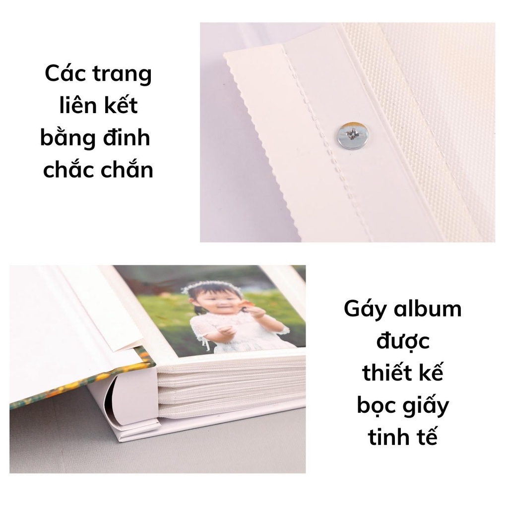 Album ảnh 10x15 có hộp sang trọng đựng 200 ảnh, 400 ảnh niều mẫu bìa đẹp để ảnh cho con, quà tặng Tú Vy Studio