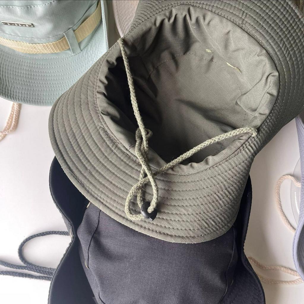 Nón tai bèo TUMIE vành rộng vải cotton mềm có dây rút, Mũ bucket cao bồi che nắng Unisex BK021